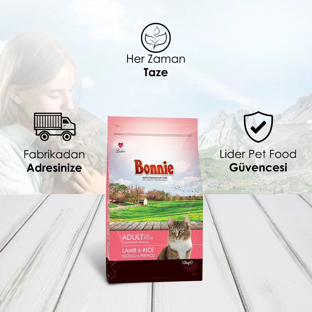 Bonnie Kuzu Etli Yetişkin Kedi Maması 1,5 Kg – 3. görsel