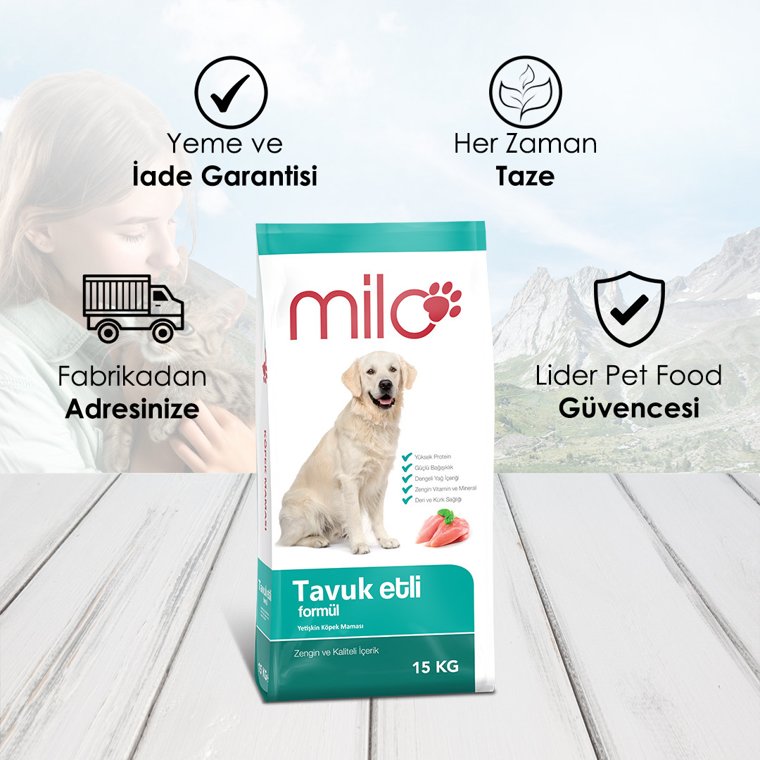 Milo Tavuklu Yetişkin Köpek Maması 15 Kg – 2. görsel