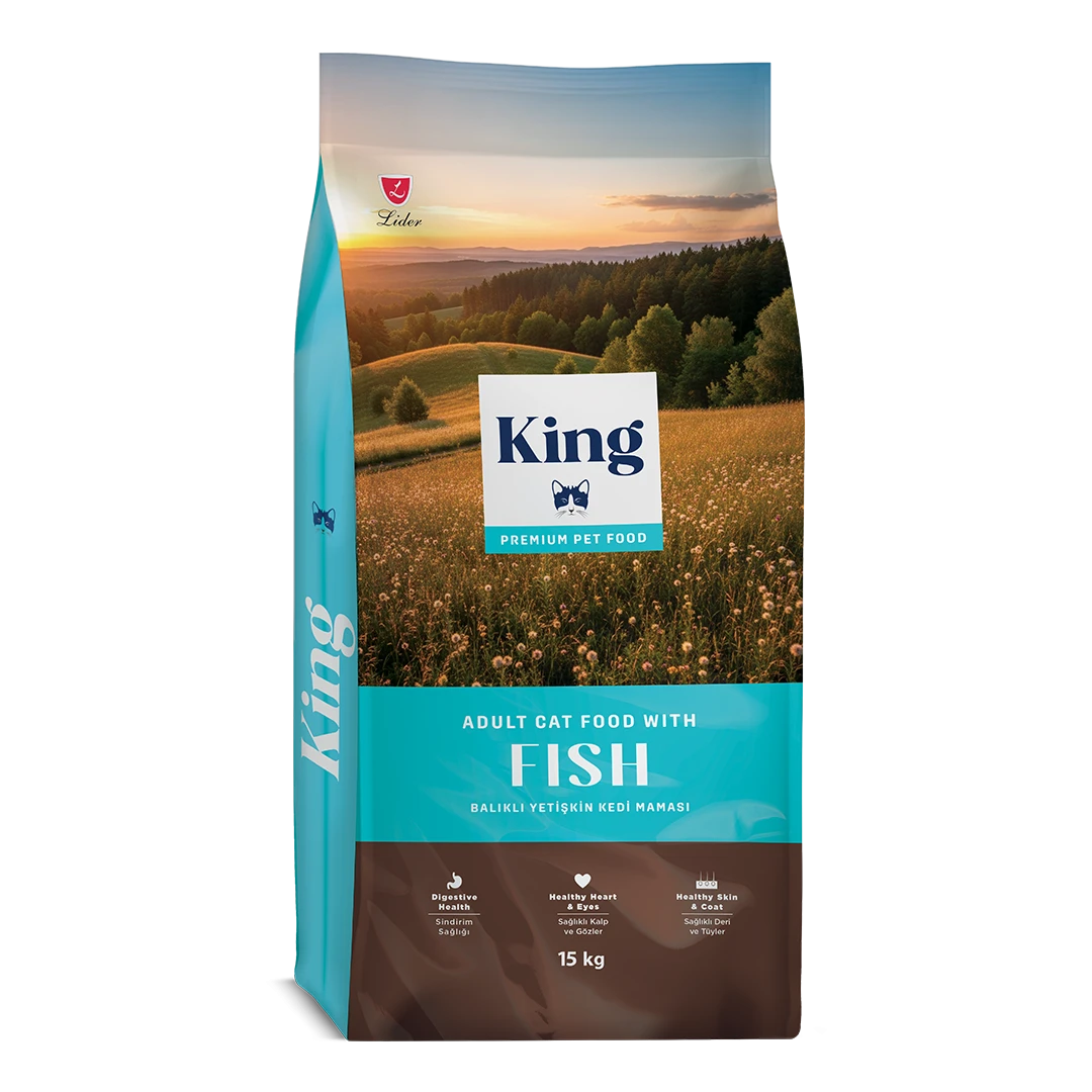 King Balıklı Yetişkin Kedi Maması 15 Kg