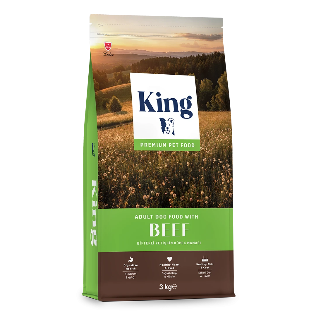 King Biftekli Yetişkin Köpek Maması 3 Kg
