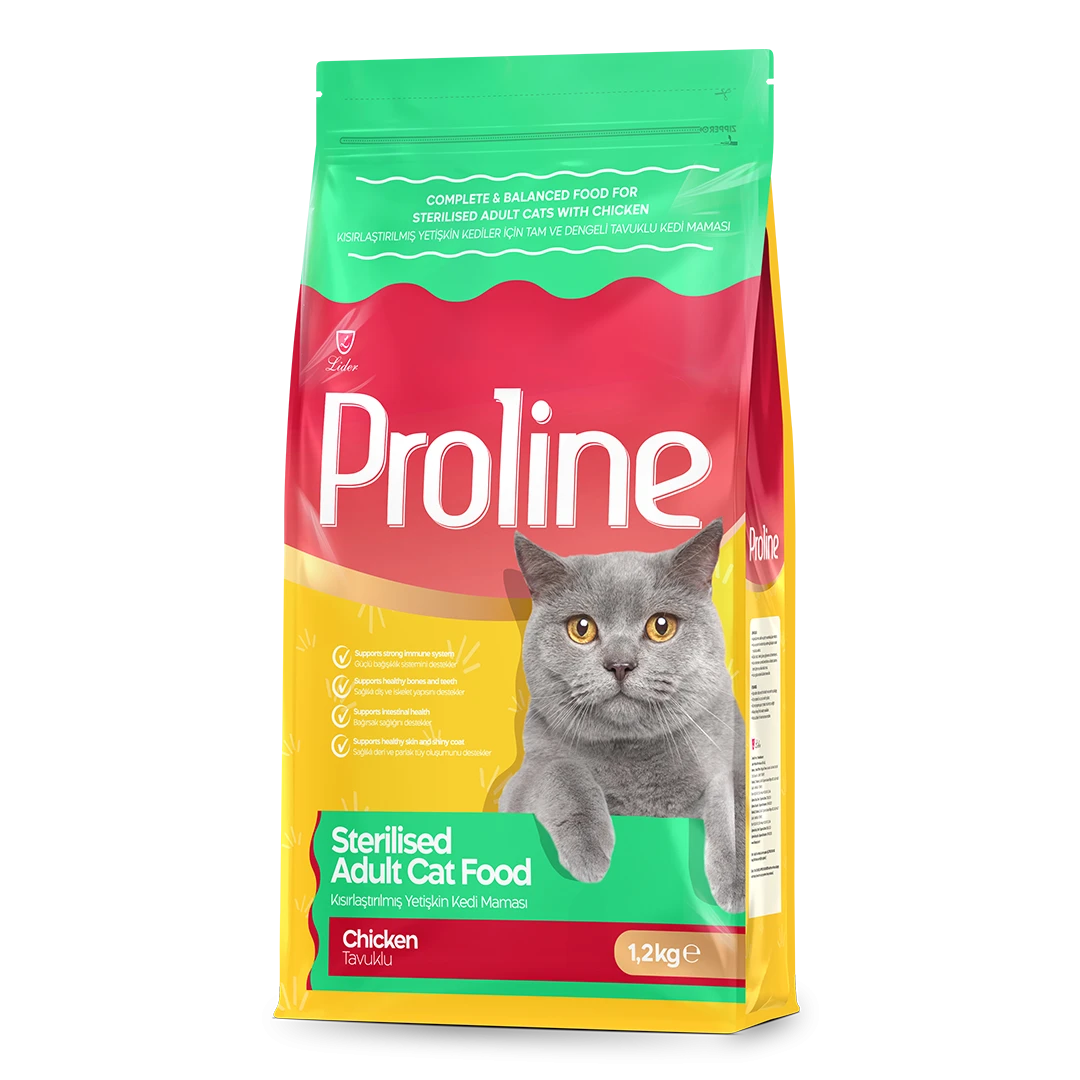 Proline Tavuklu Kısırlaştırılmış Yetişkin Kedi Maması 1,2 Kg – 2. görsel