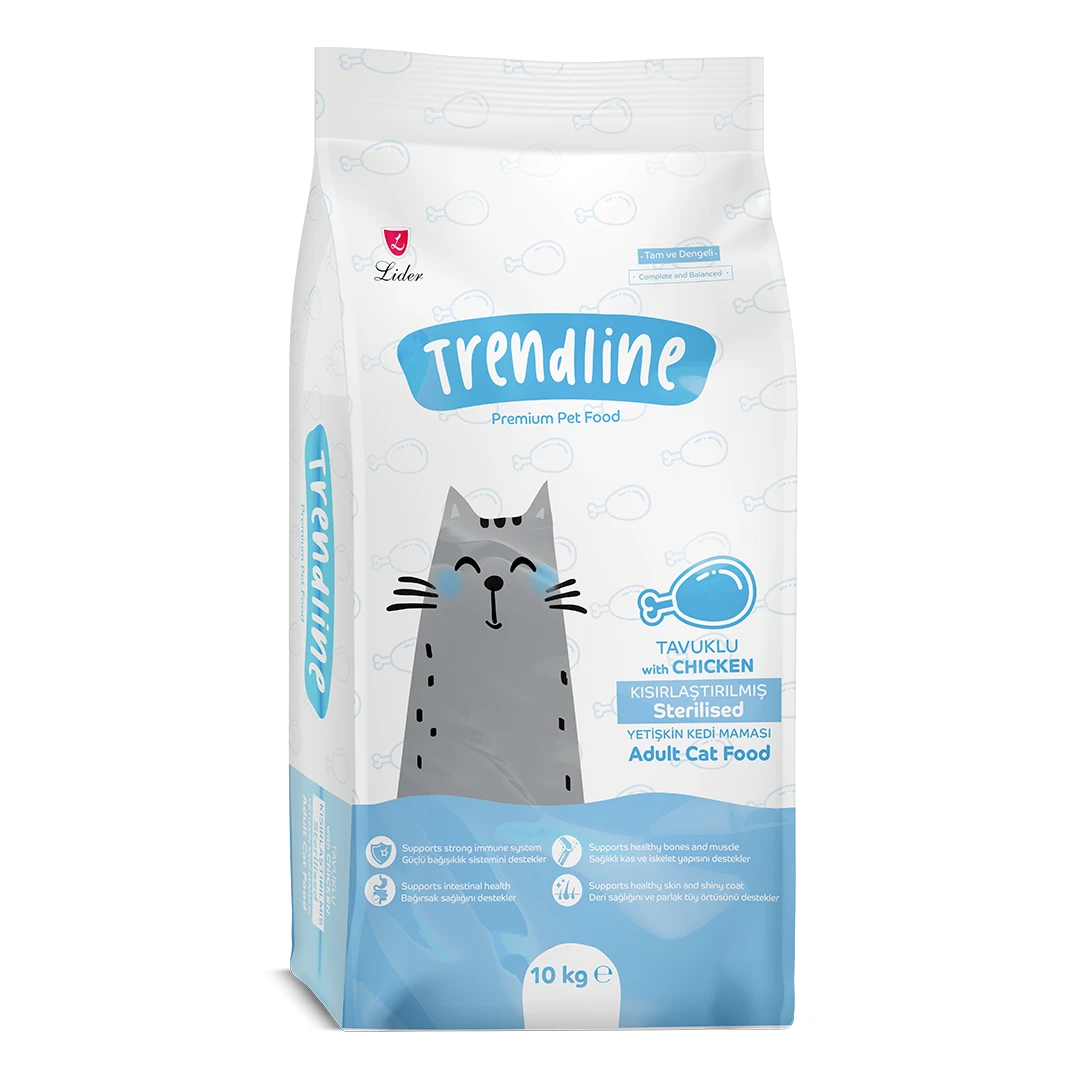 Trendline Tavuklu Kısırlaştırılmış Yetişkin Kedi Maması 10 Kg