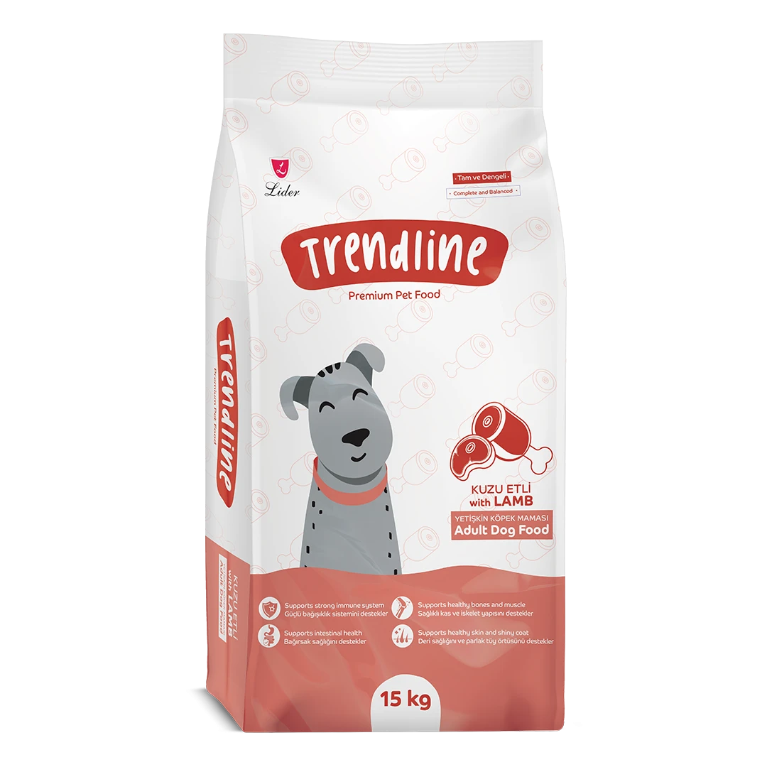 Trendline Kuzu Etli Yetişkin Köpek Maması 15 Kg