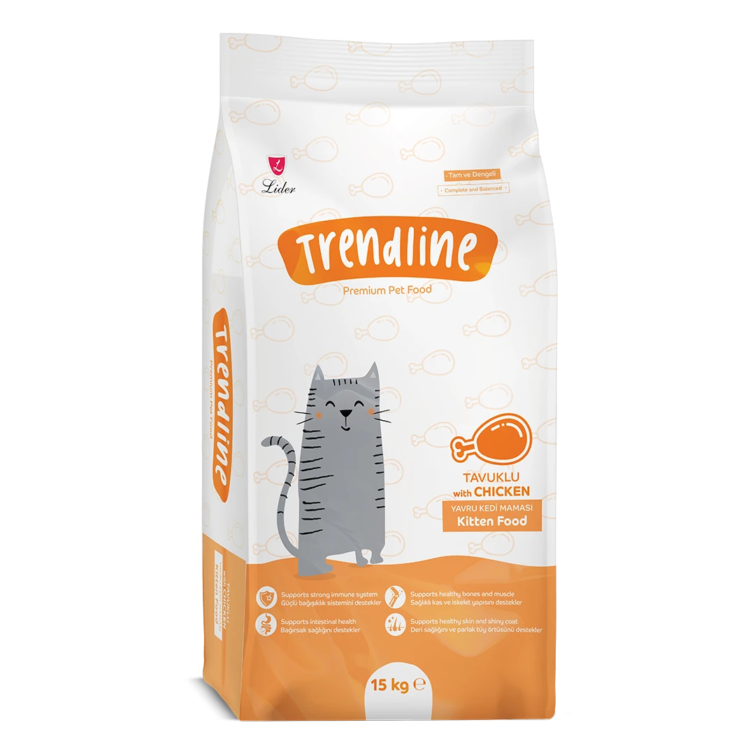 Trendline Tavuklu Yavru Kedi Maması 15 Kg