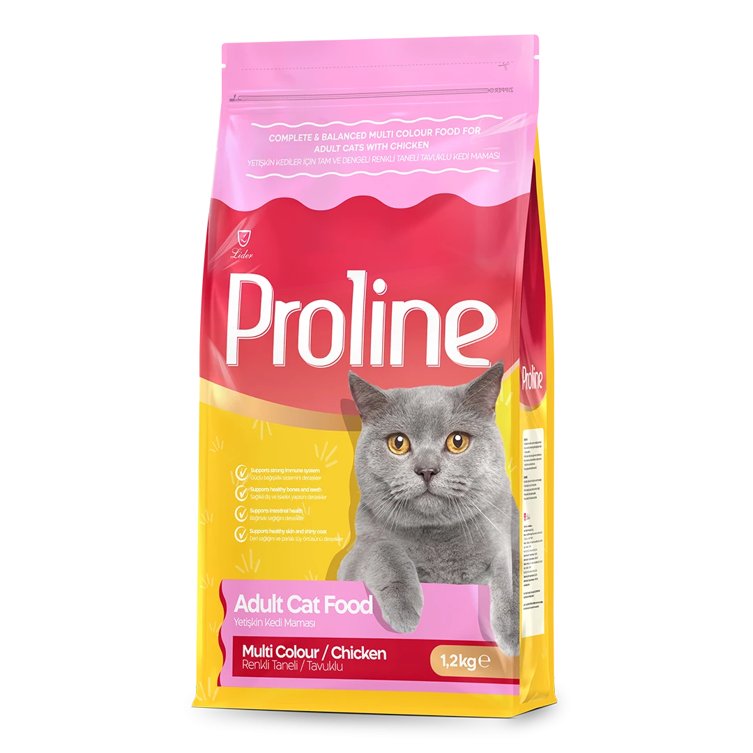 Proline Renkli Taneli Tavuklu Yetişkin Kedi Maması 1,2 Kg – 2. görsel