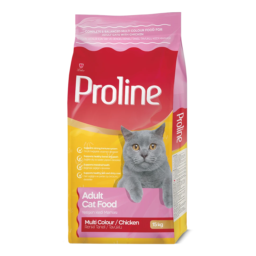Proline Renkli Taneli Tavuklu Yetişkin Kedi Maması 15 Kg – 2. görsel