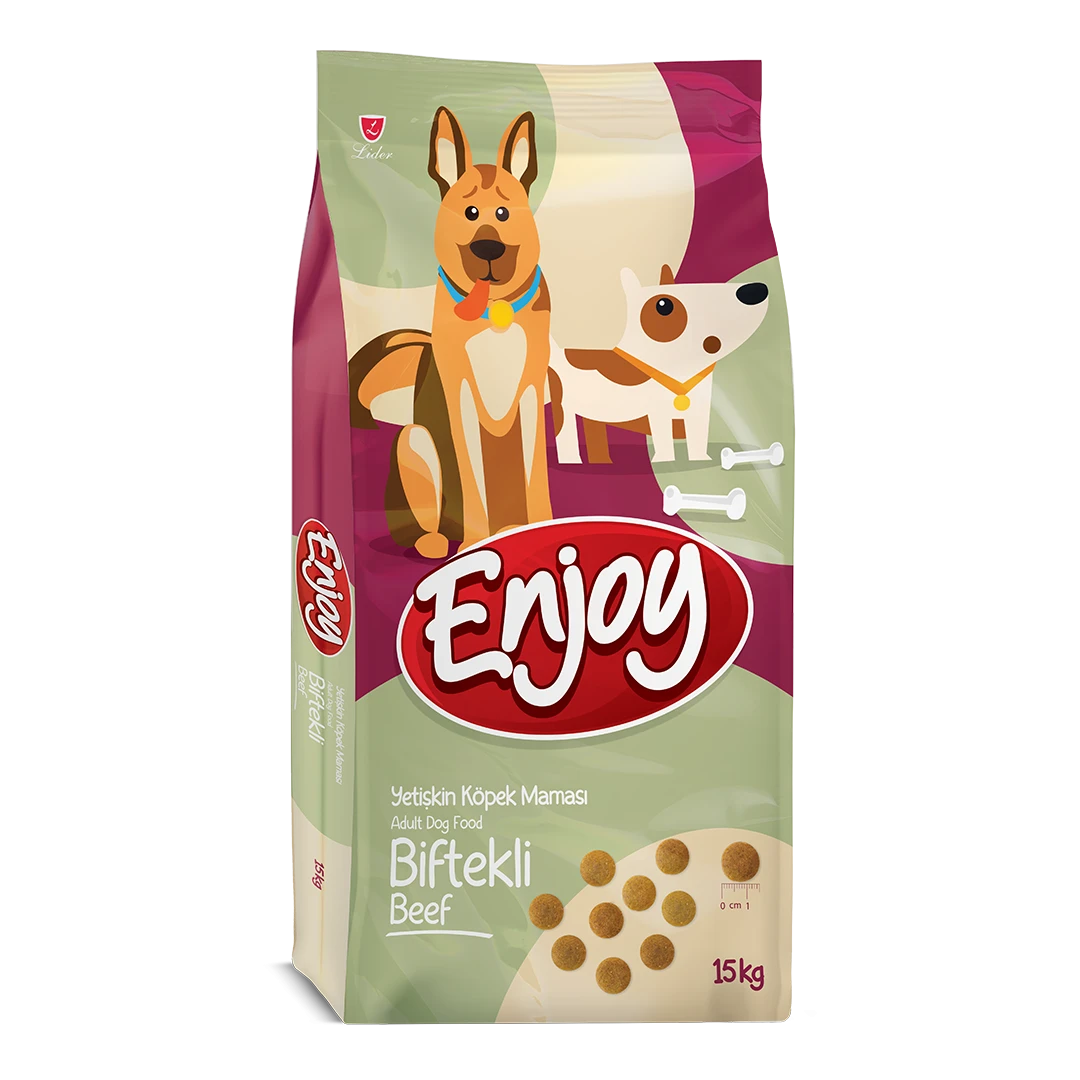 Enjoy Biftekli Yetişkin Köpek Maması 15 Kg