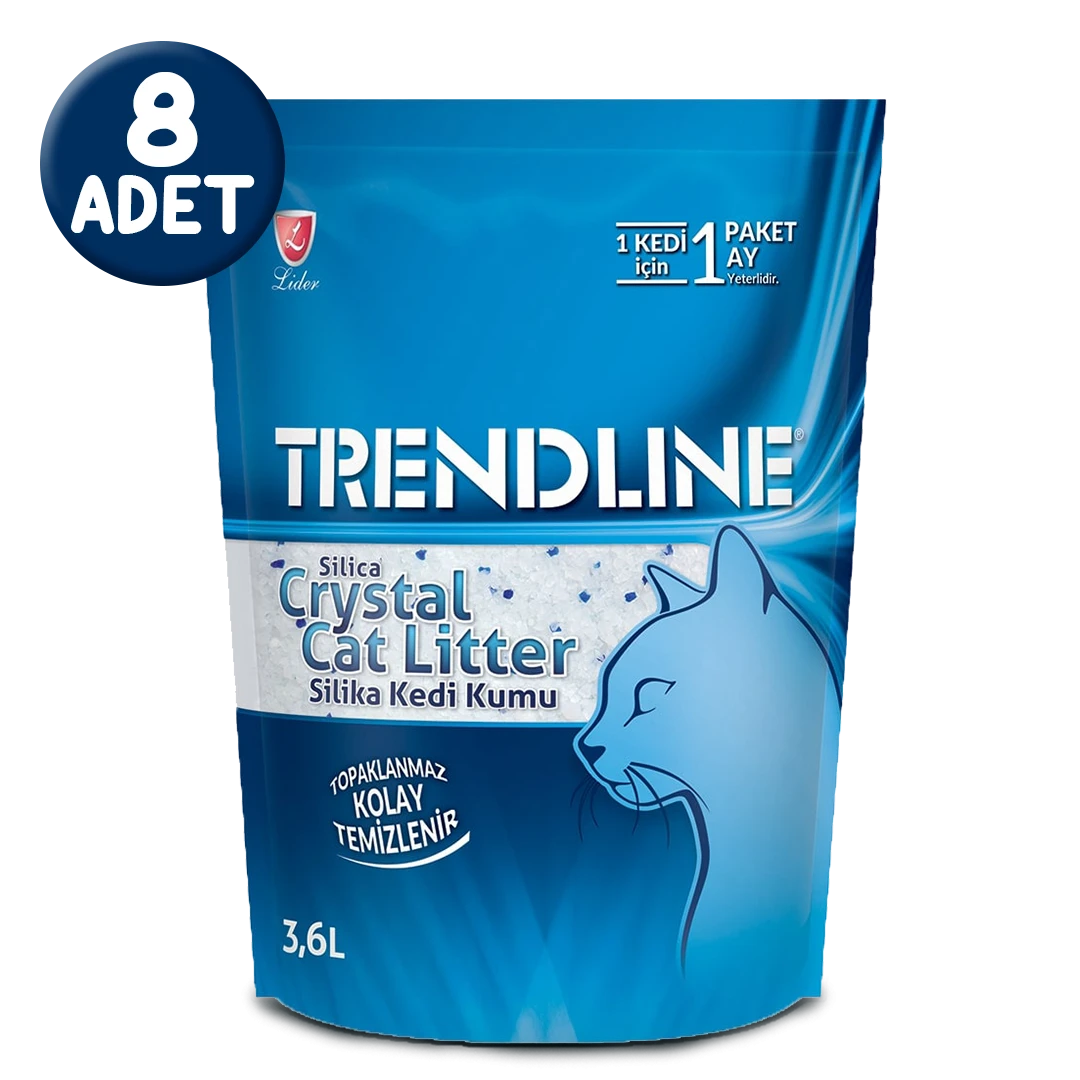 Trendline Silika Kristal 3.6 lt Kedi Kumu x 8 Adet