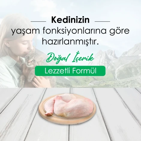 Bonnie Kısırlaştırılmış Tavuklu Kedi Maması 1,5 Kg x 2 Adet