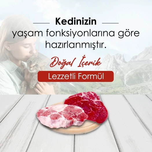 Bonnie Renkli Taneli Sığır Etli Yetişkin Kedi Maması 1,5 Kg x 2 Adet