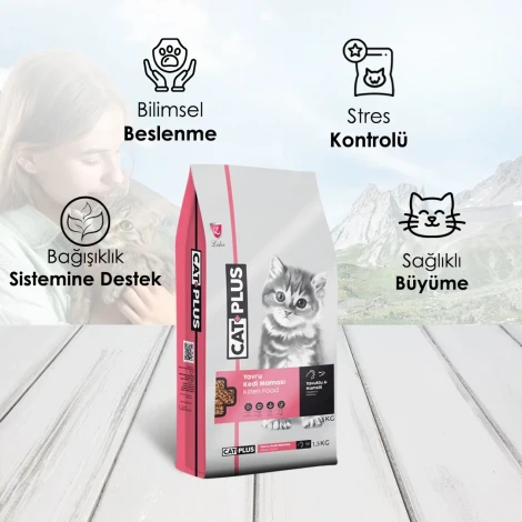 CatPlus Tavuklu Hamsili Yavru Kedi Maması 1,5 Kg