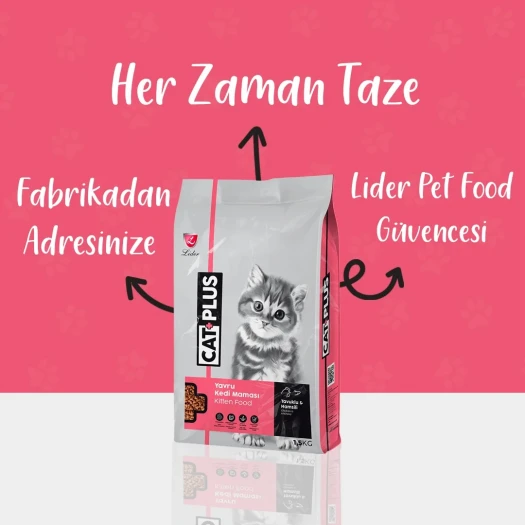 CatPlus Tavuklu Hamsili Yavru Kedi Maması 1,5 Kg