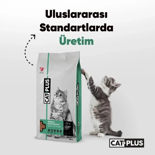 CatPlus Düşük Tahıllı Hipoalerjenik Tavuklu Hamsili Yetişkin Kedi Maması 15 Kg