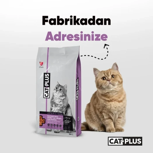 CatPlus Düşük Tahıllı Hipoalerjenik Tavuklu Hamsili Kısırlaştırılmış Kedi Maması 15 Kg