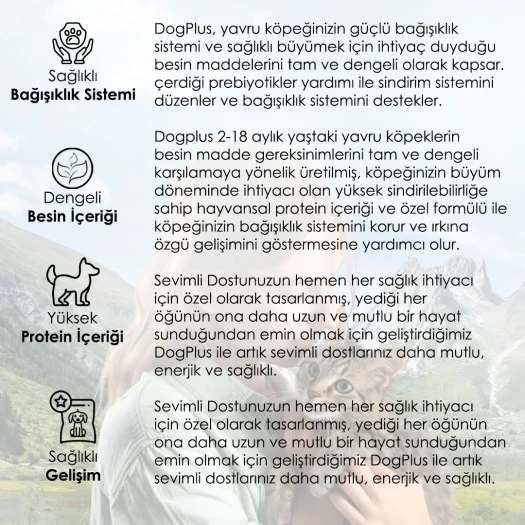 DogPlus Kuzu Etli Pirinçli Yavru Köpek Maması 3 Kg x 2 Adet