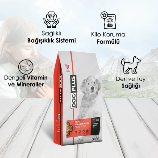 DogPlus Kuzu Etli Pirinçli Yavru Köpek Maması 3 Kg x 2 Adet