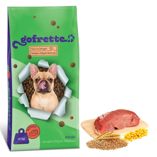 Gofrette Biftekli Yetişkin Köpek Maması 15 Kg
