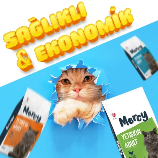 Mercy Kuzu Etli Yetişkin Kedi Maması 10 Kg