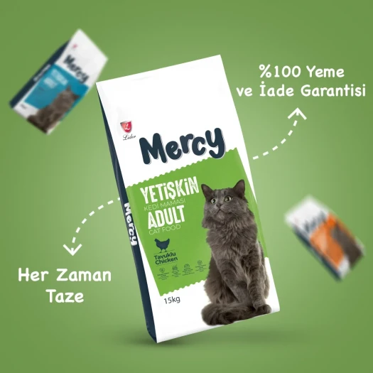Mercy Tavuklu Yetişkin Kedi Maması 15 Kg
