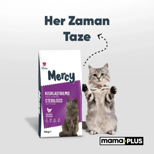 Mercy Tavuklu Kısırlaştırılmış Kedi Maması 10 Kg