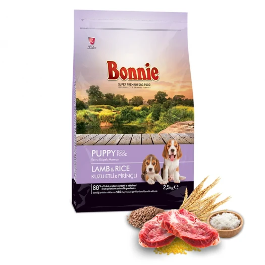 Bonnie Kuzu Etli ve Pirinçli Yavru Köpek Maması 2,5 Kg